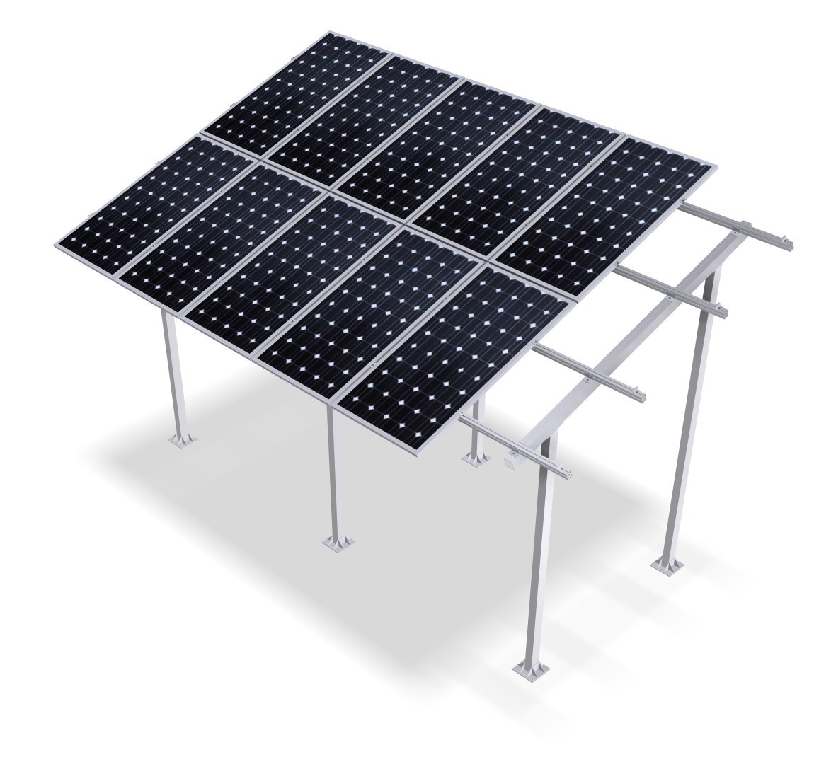 Soporte Aluminio P/ Panel Solar Fotovoltaico 343mm De Ancho