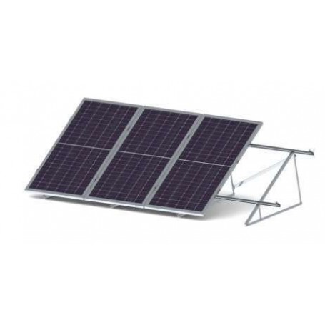 Estructura Vertical 30º de Aluminio Anodizado AI6005 triangulo cerrado para Placas Solares