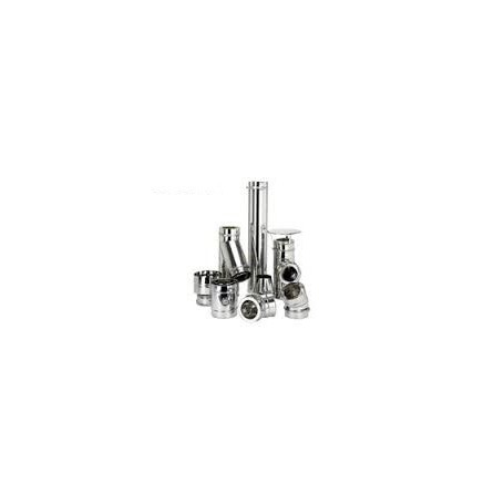 Kit chimenea pellets INOX. pared simple