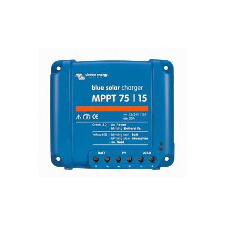 Regulador de carga BlueSolar MPPT 75/15, 15A de 12/24V automático