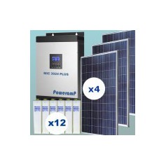 Kit fotovoltaico 3000w/día uso continuo